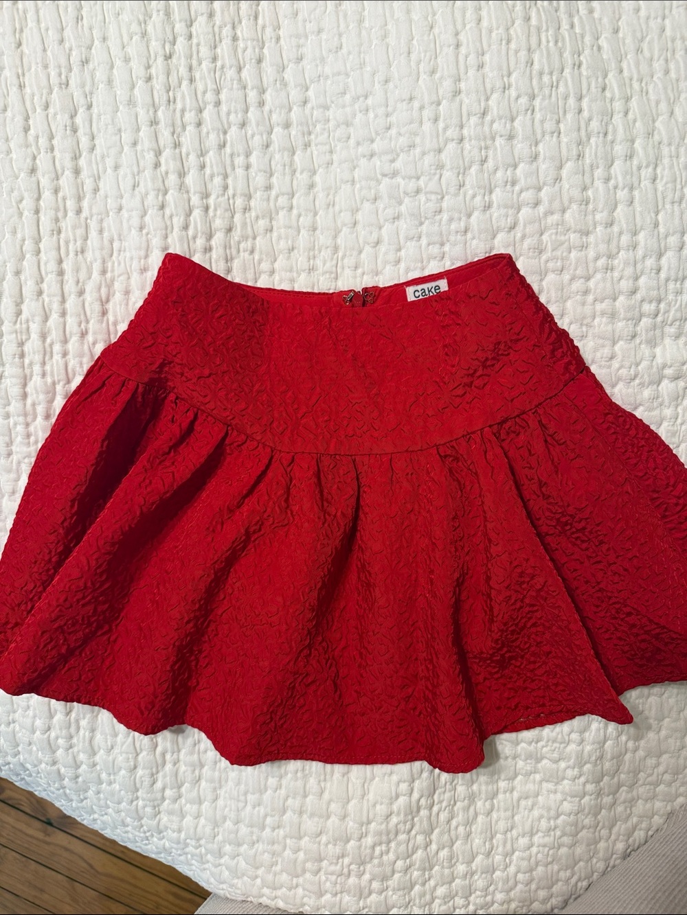 Cake for Dinner Luna skirt Red Textured Circle Skirt